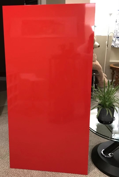 IKEA亮红漆大桌40刀